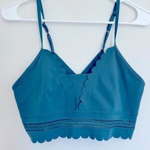 Free People Movement— Genesis Bra! Teal Scalloped, medium